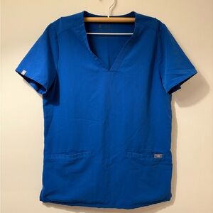 FIGS Royal Blue Scrub Top XS
